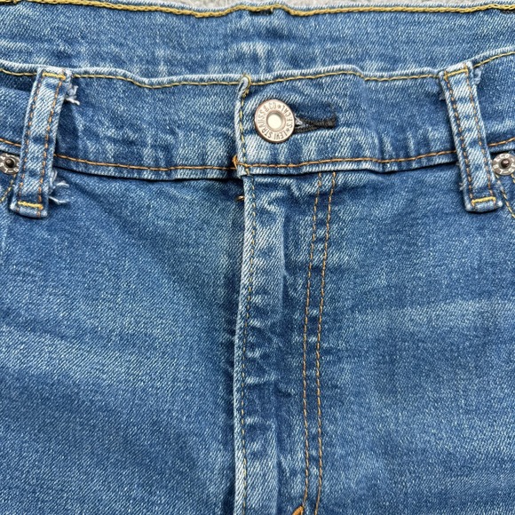 Levis 511 Shorts Mens W38 Measure 37 Blue Denim Zip Fly Original Stretch Jorts - Picture 2 of 10